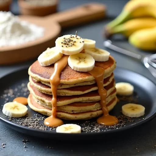 Almond Banana Pancakes